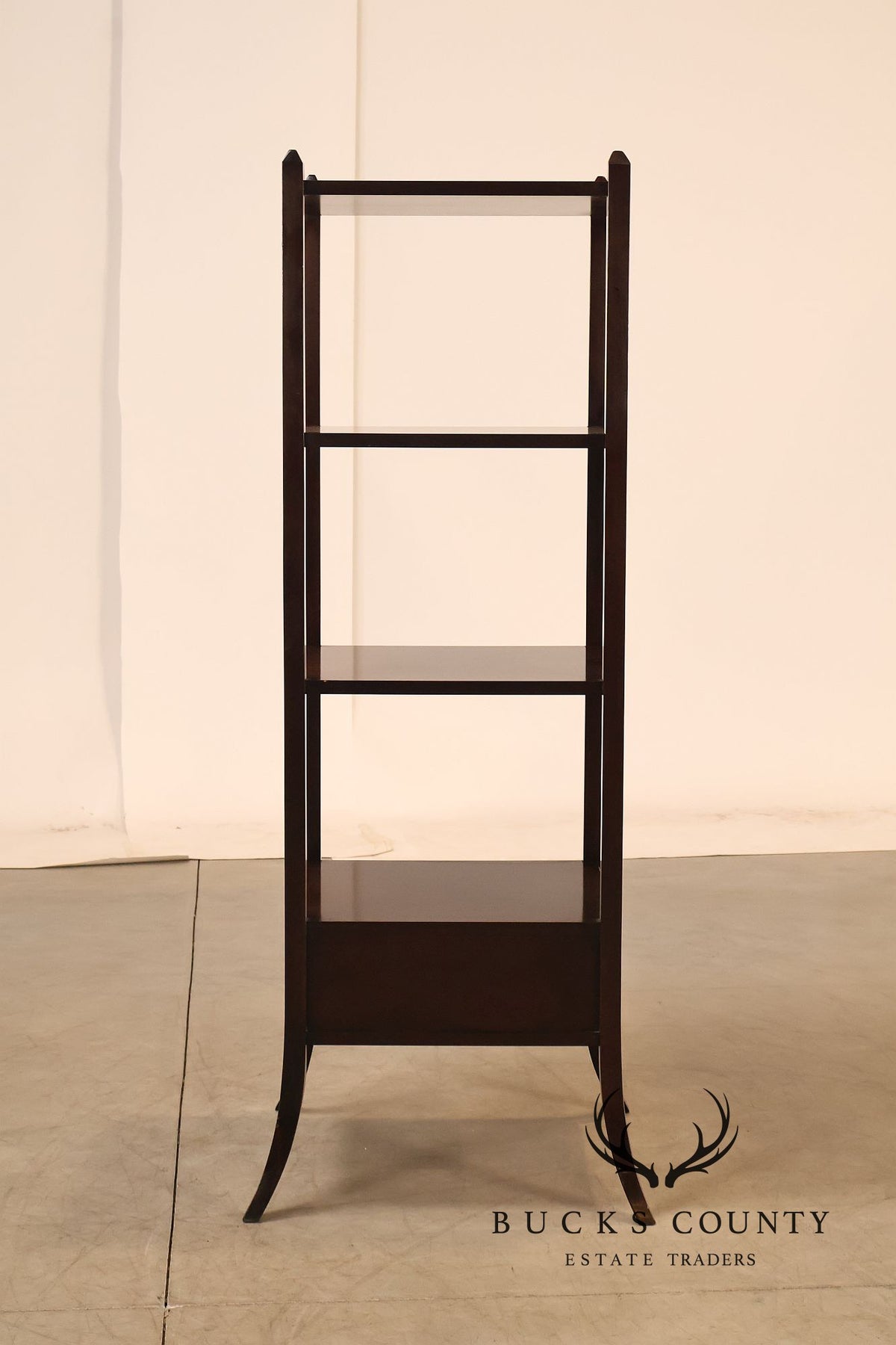 Baker Furniture Mahogany Four Tier Étagère With Drawer