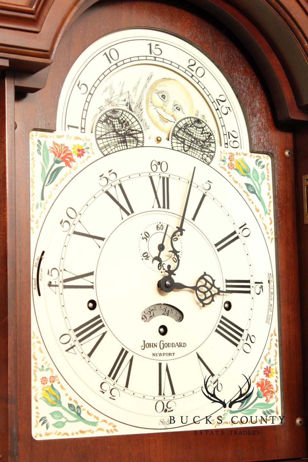 Sligh John Goddard Cherry Newport Grandfather Clock