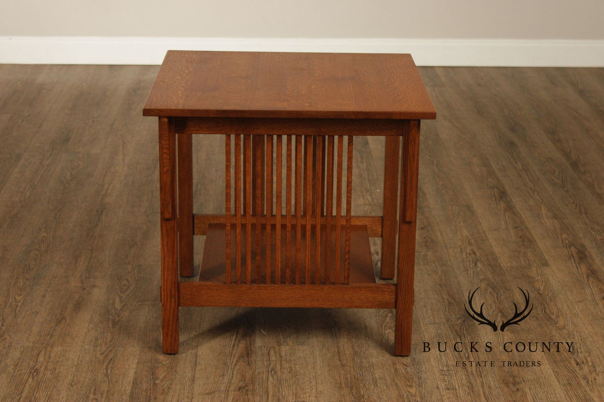 Stickley Mission Collection Oak Spindle Lamp Table