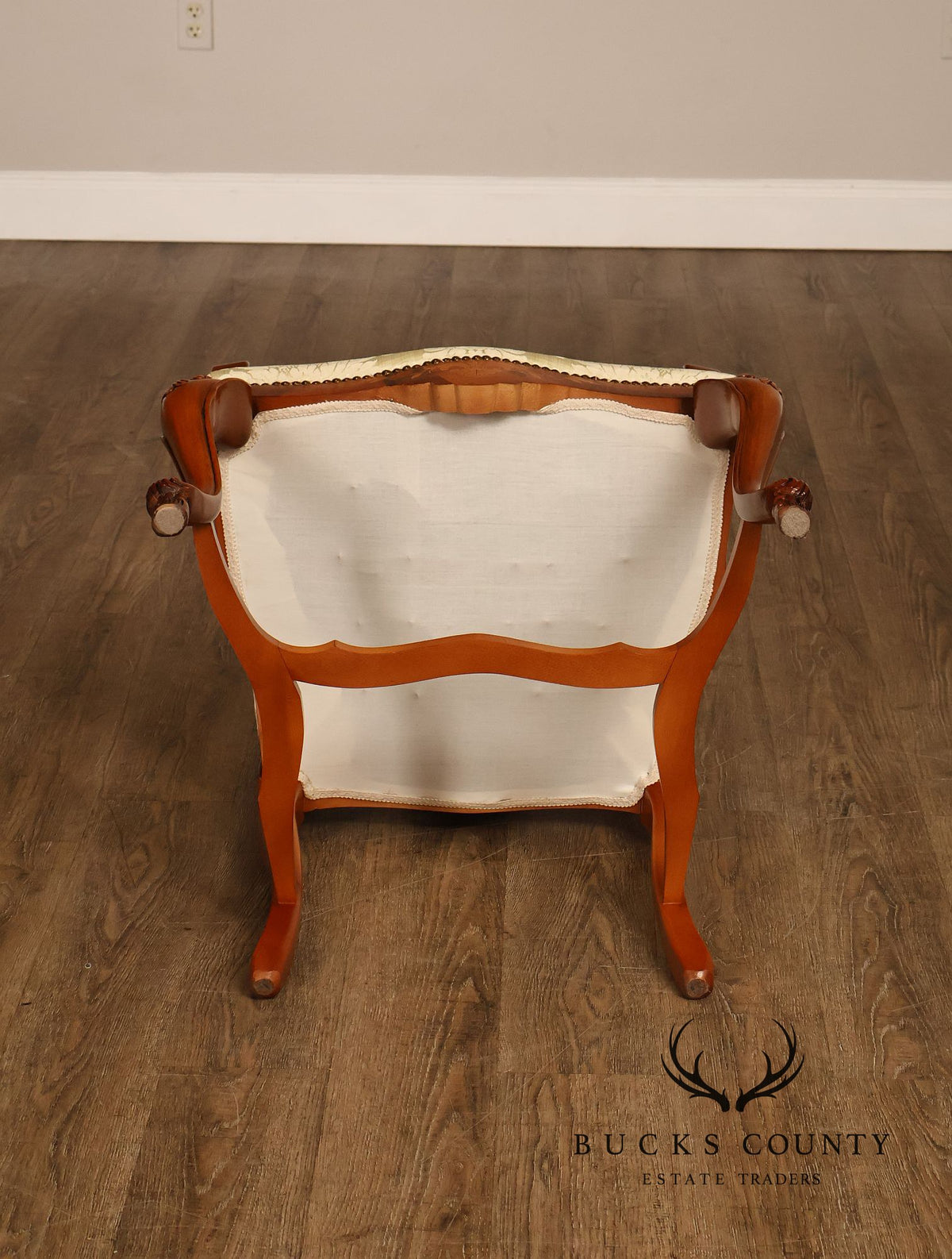 Italian Baroque Style Set of Eight Inlaid Olive Wood Dining Chairs