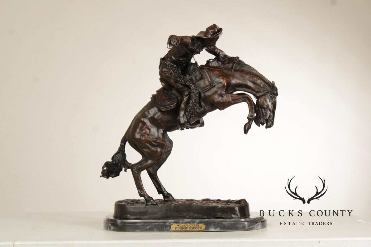 Frederic Remington Bronze Statue, 'Wooly Chaps'