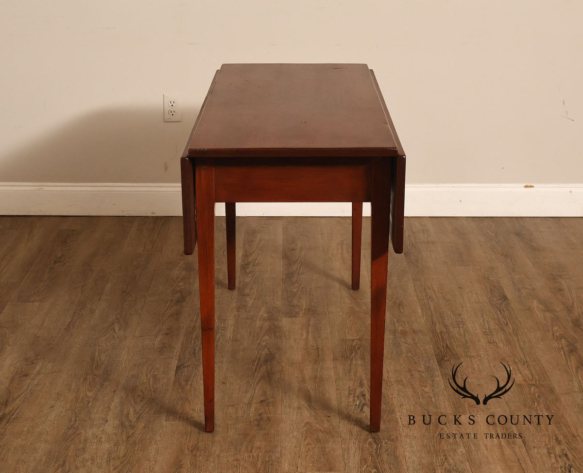 Custom Quality Farmhouse Pine Drop Leaf Harvest Dining Table