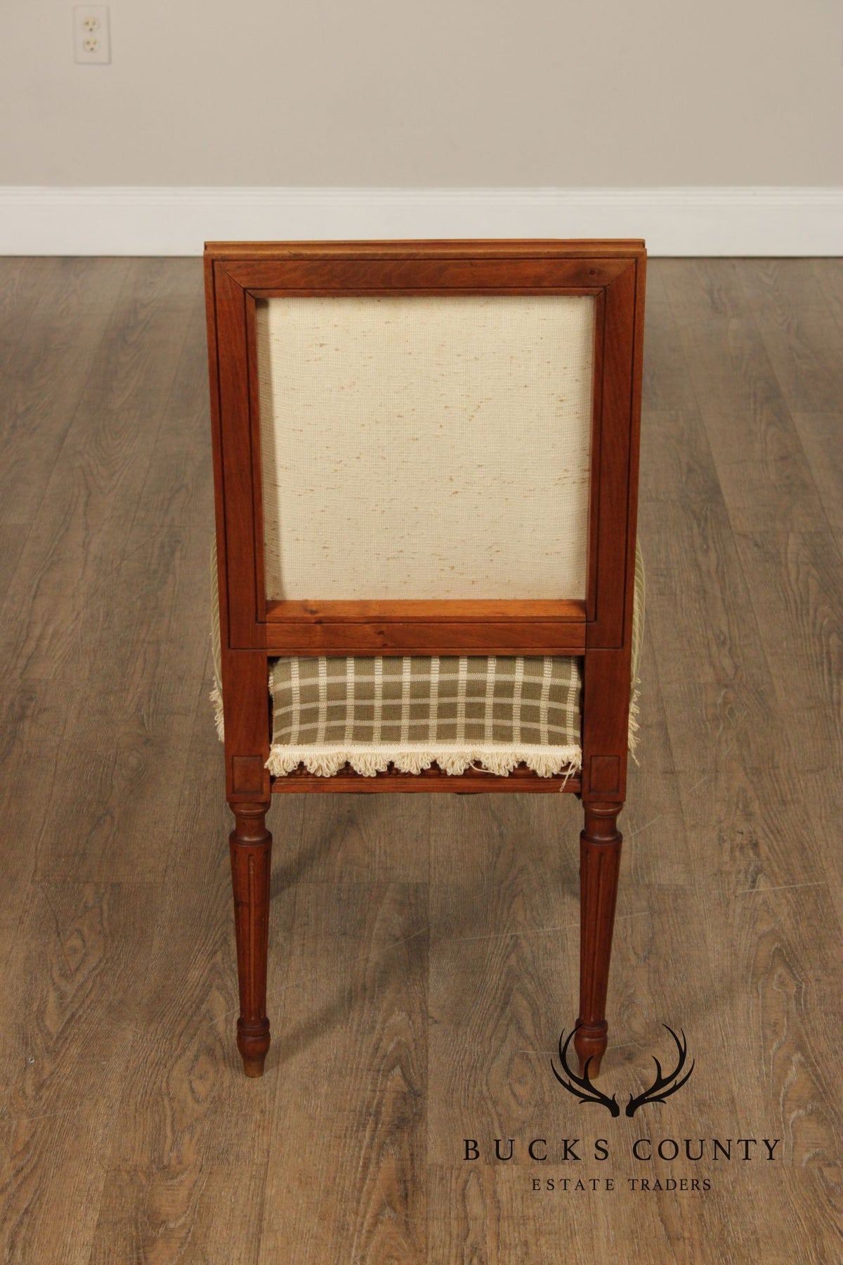 French Louis XVI Style Set Of Four Carved Walnut Dining Chairs