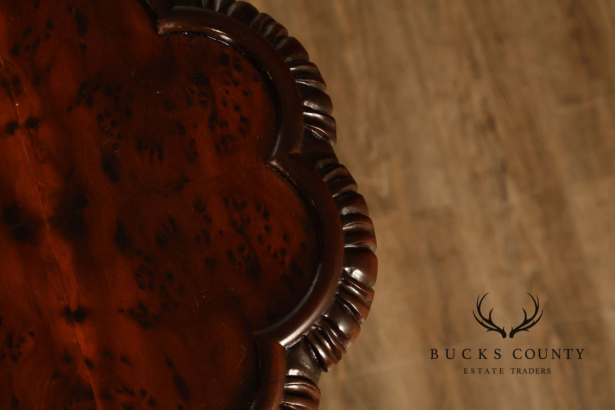 Baker Furniture Carved Mahogany Plant Stand
