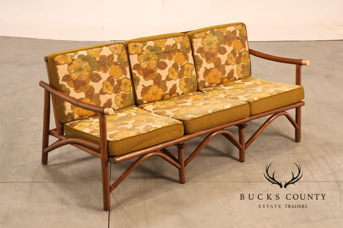 Vogue Coastal Vintage Rattan Bamboo Sofa