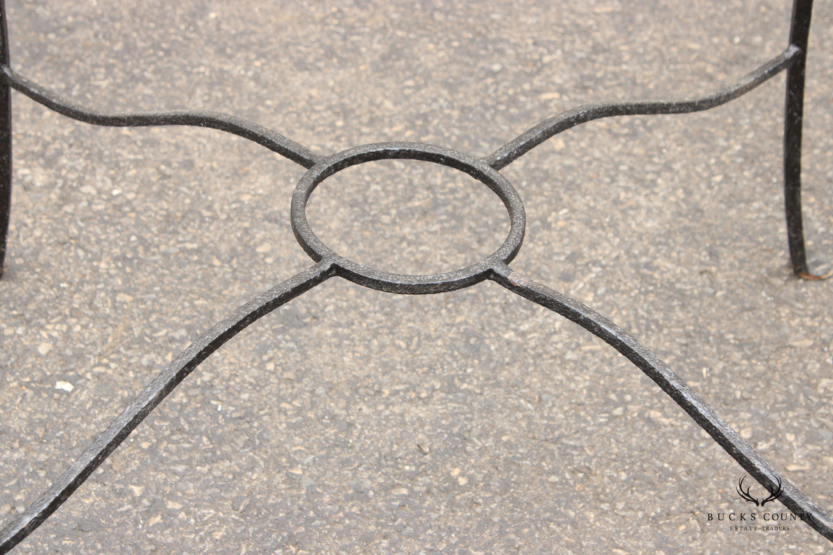 Vintage Wrought Iron Outdoor Dining Table Base