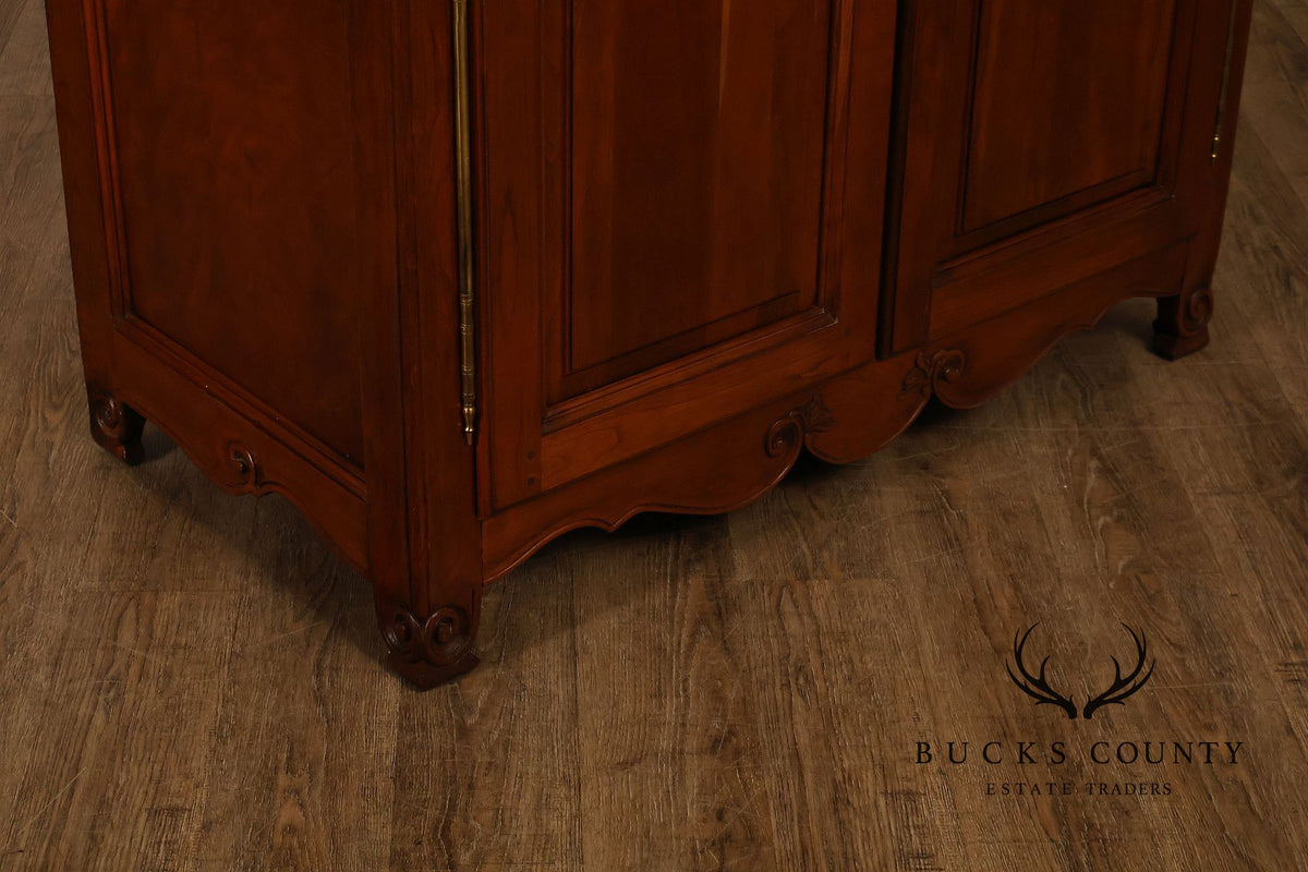 Harden French Louis XV Style Cherry Armoire Bar Cabinet