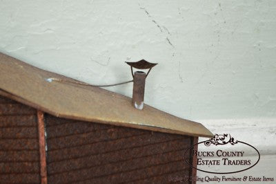Curtis Jere Large Rusted Metal Wall Sculpture of Meeting House