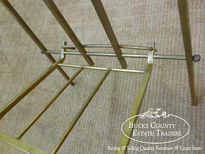 Mid Century Vintage Italian Brass Folding Collapsible Easel Magazine Stand
