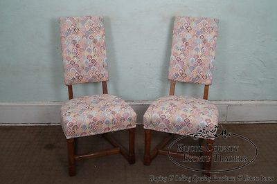 Jamestown Lounge Feudal Oak Set of 4 Antique Dining Chairs