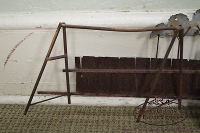 Curtis Jere Large Rusted Metal Wall Sculpture of Meeting House