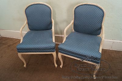 Quality Pair of Faux Naturalistic Carved Arm Chairs (A)