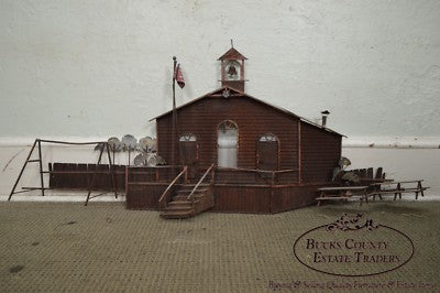 Curtis Jere Large Rusted Metal Wall Sculpture of Meeting House