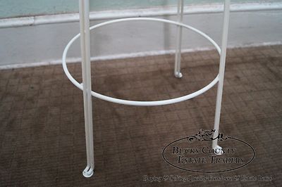Mid Century Modern Set of 3 Painted Metal Bar Stools