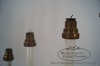 Quality Pair of Wrought Iron Tall Floor Torchieres