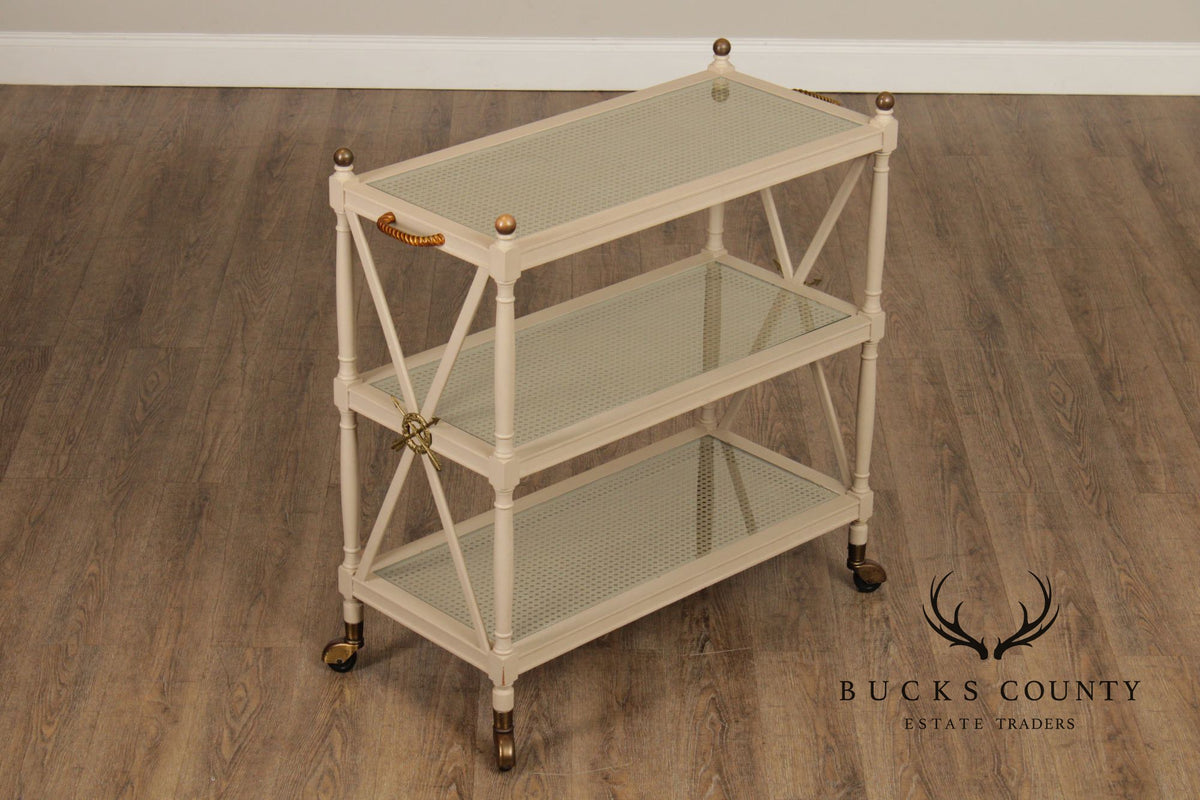 Regency Style Vintage Three Tier Serving Trolley