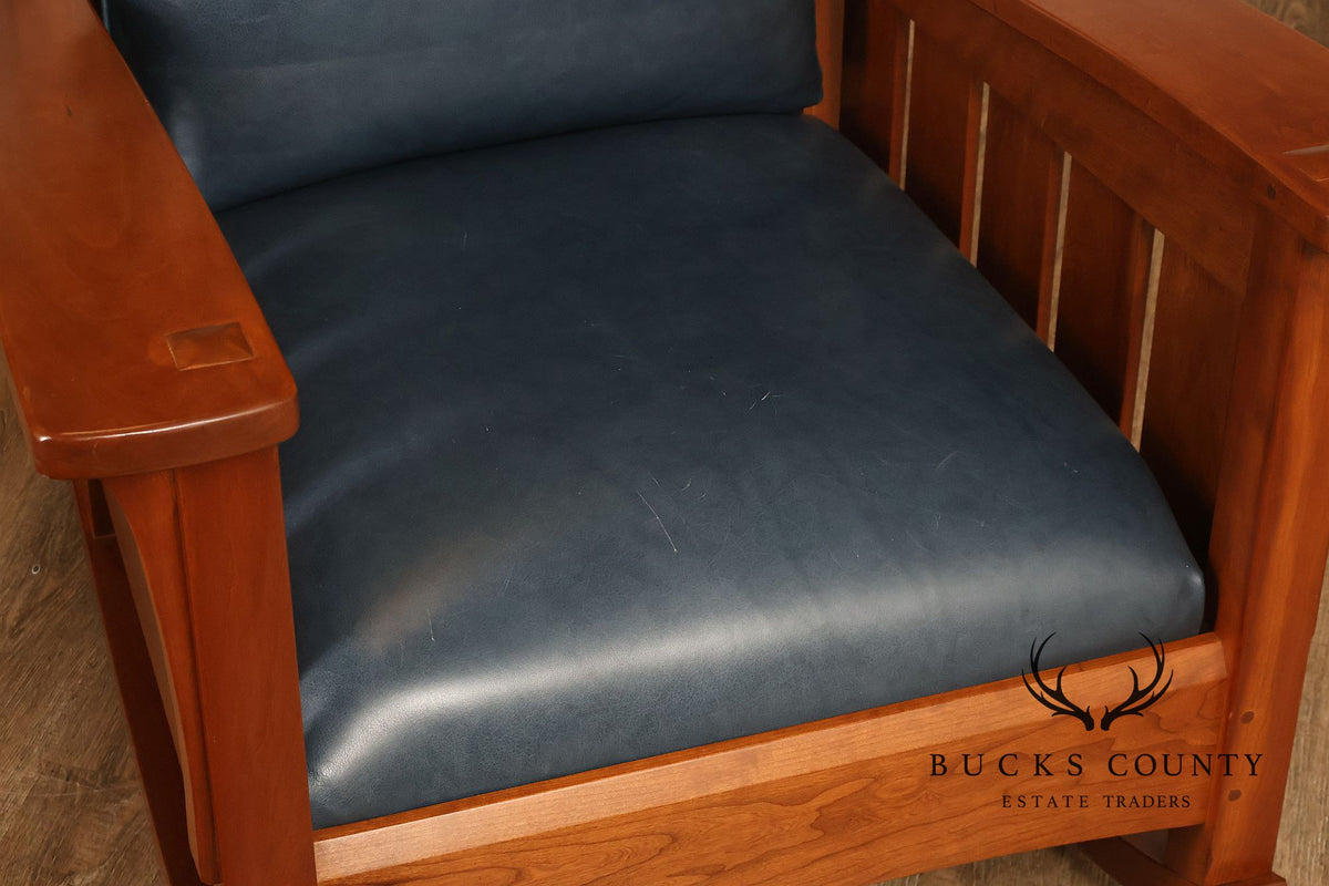 Stickley Mission Collection Cherry and Leather Rocker