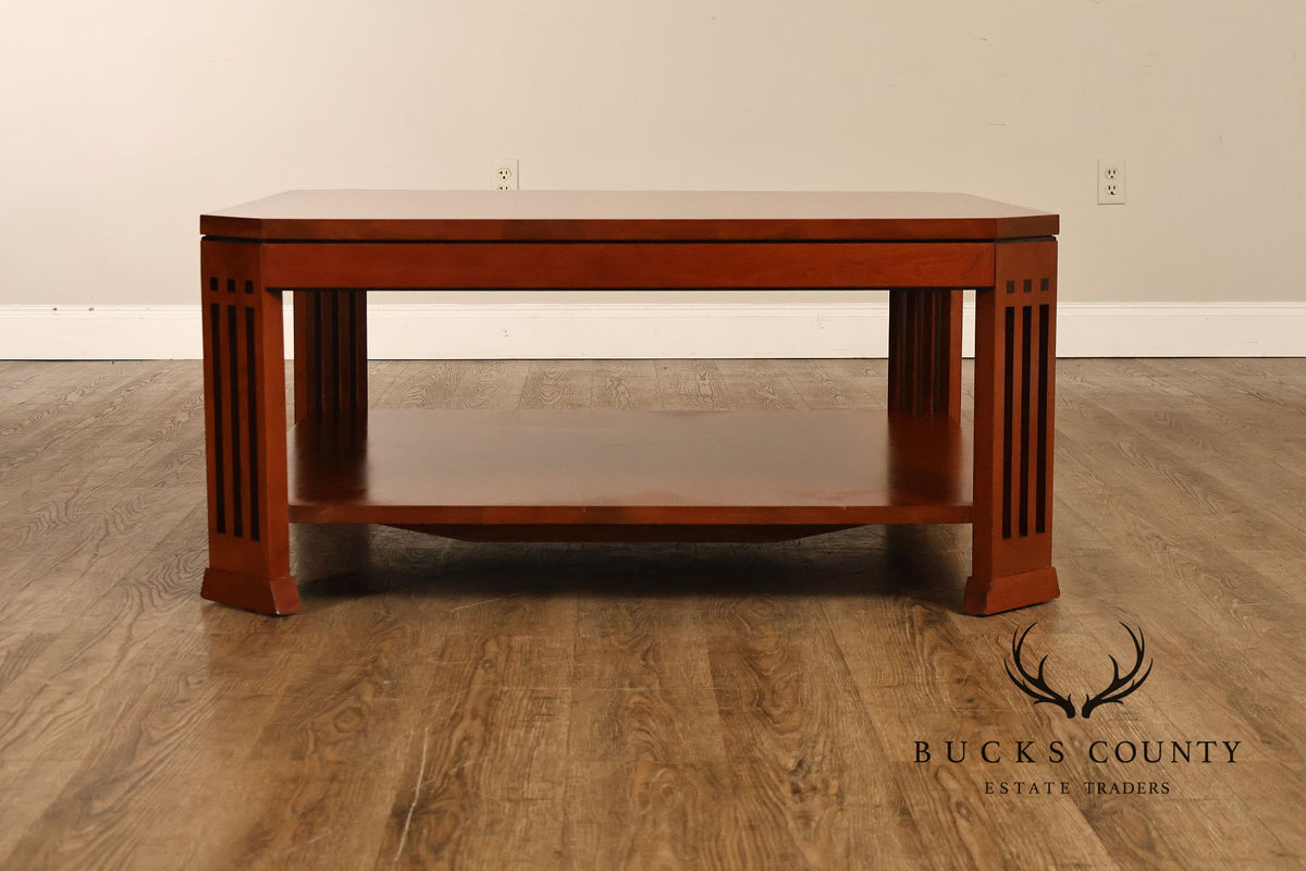 Stickley 21st Century Collection Large Square Cherry Coffee Table
