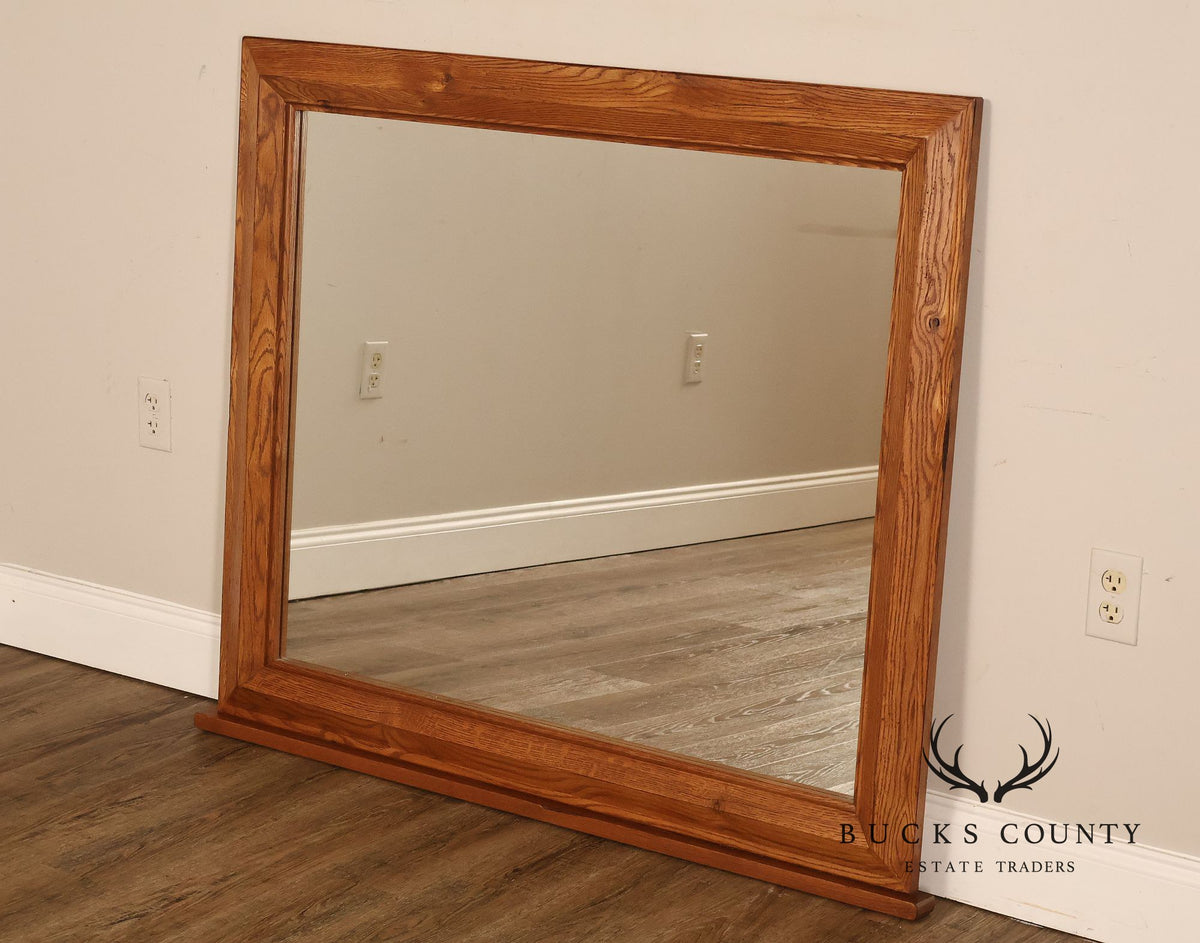 Broyhill Attic Heirlooms Rustic Oak Dresser Mirror