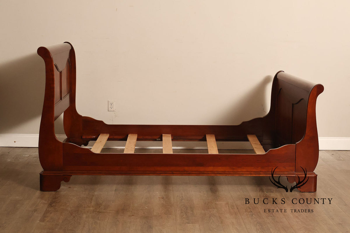Statton Solid Cherry Queen Size Sleigh Bed