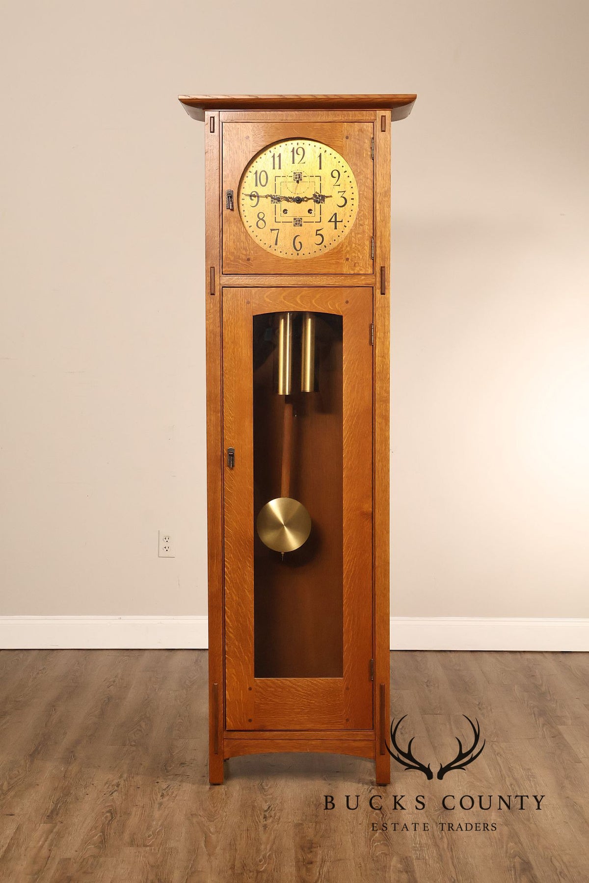 Stickley Mission Collection Oak Tall Case Clock