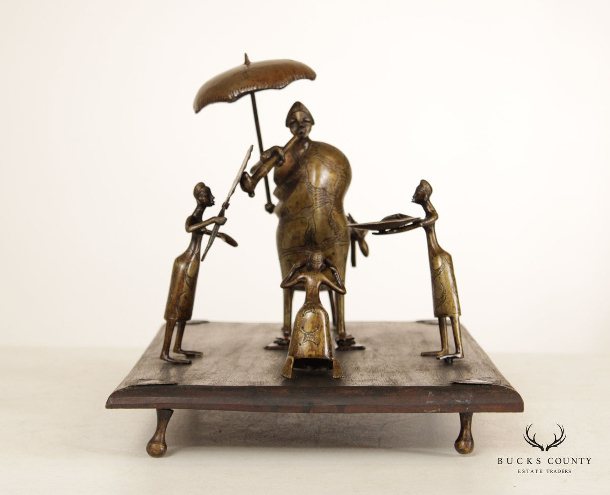Fon People and Kingdom of Dahomey African Bronze and Wood Sculpture