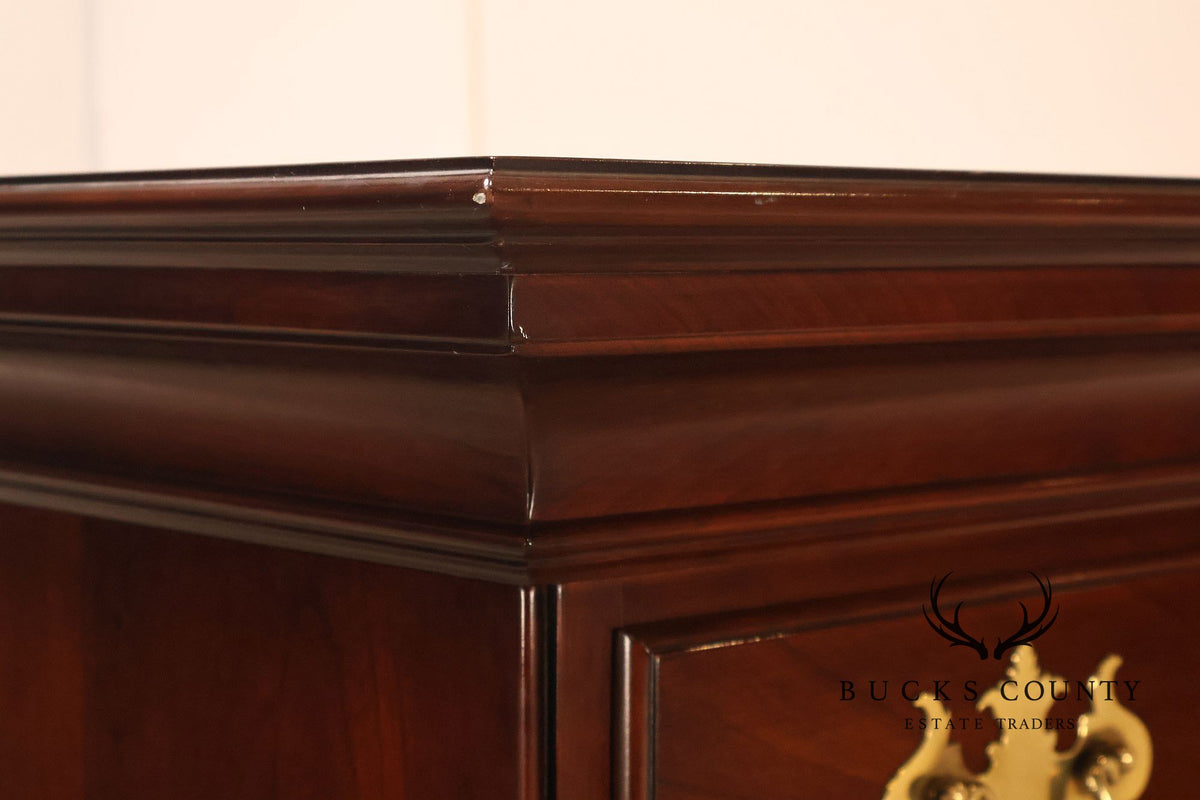 Statton Private Collection Cherry Chippendale Tall Chest Of Drawers