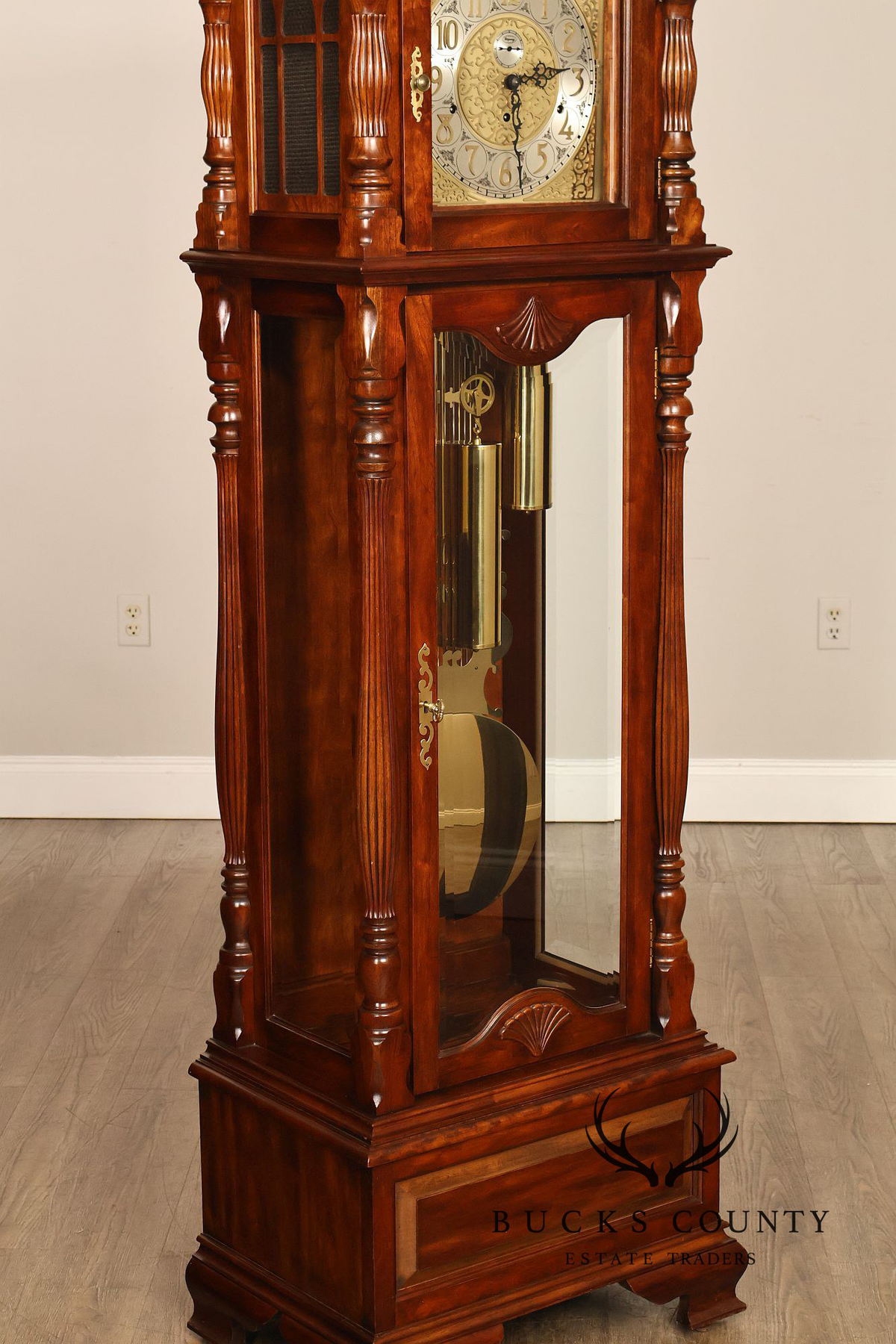 Ridgeway Traditional Cherry Grandfather Clock