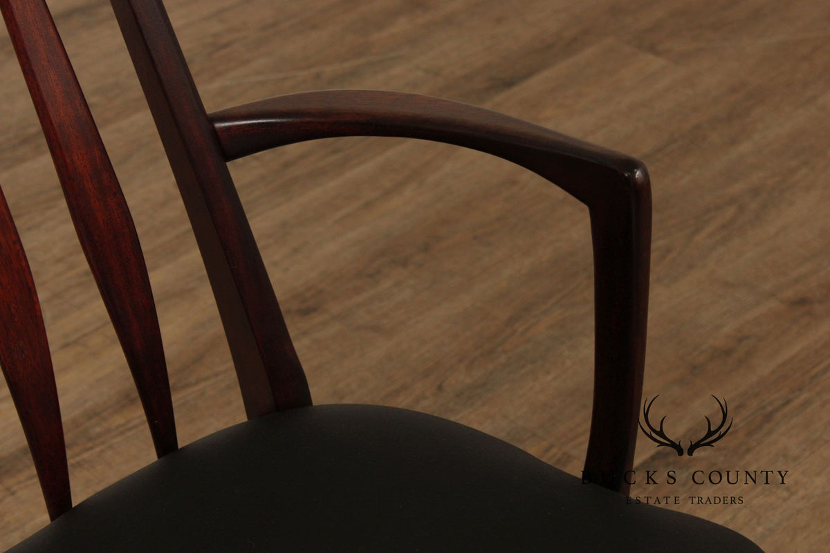 Niels Koefoed Danish Modern Set of Six Rosewood Eva Dining Chairs