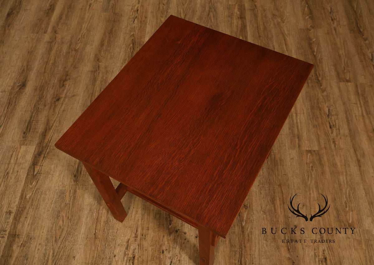 Stickley Mission Collection Oak Spindle Lamp Table