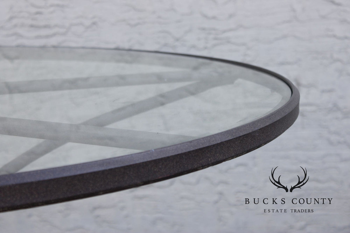 Woodard Oval Glass Top Outdoor Dining Table