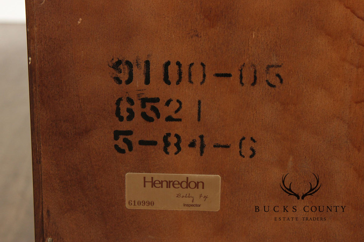 Henredon 'Scene One' Pair of Campaign Style Bedroom Armoire Cabinets