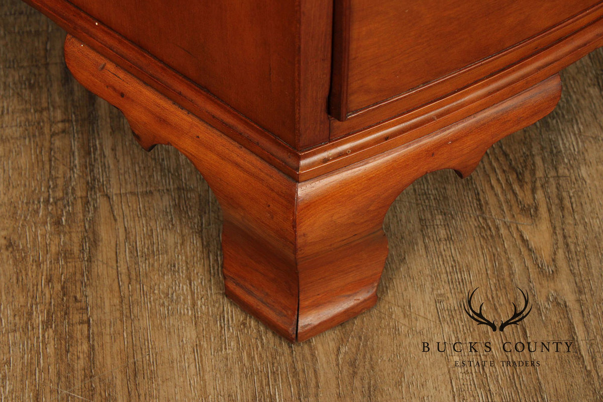Antique Chippendale Cherry Bow Front Chest of Drawers