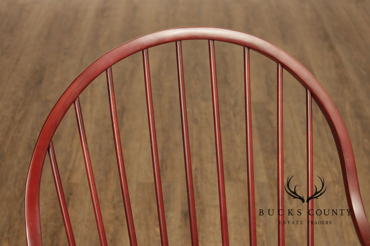 American Windsor Style Set Of 6 Spindle Back Dining Chairs