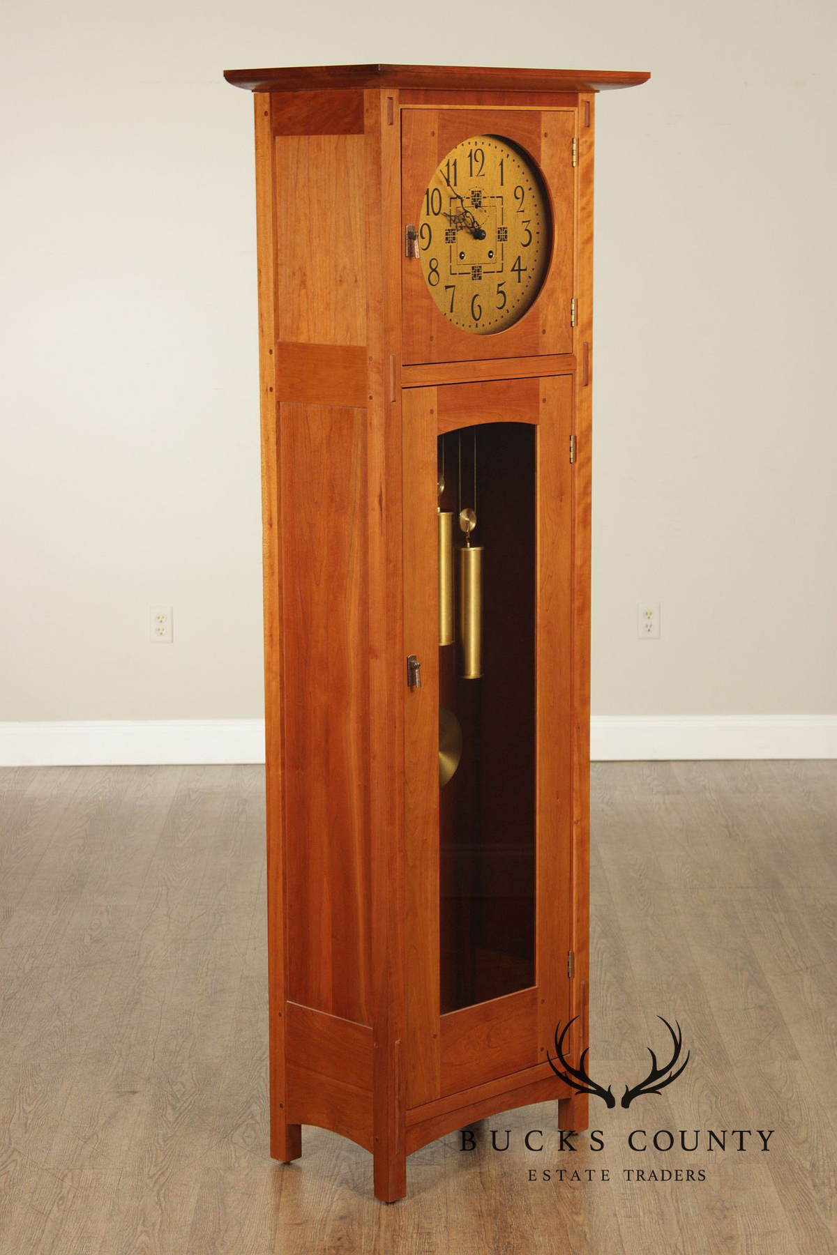 Stickley Mission Collection Cherry Tall Case Clock