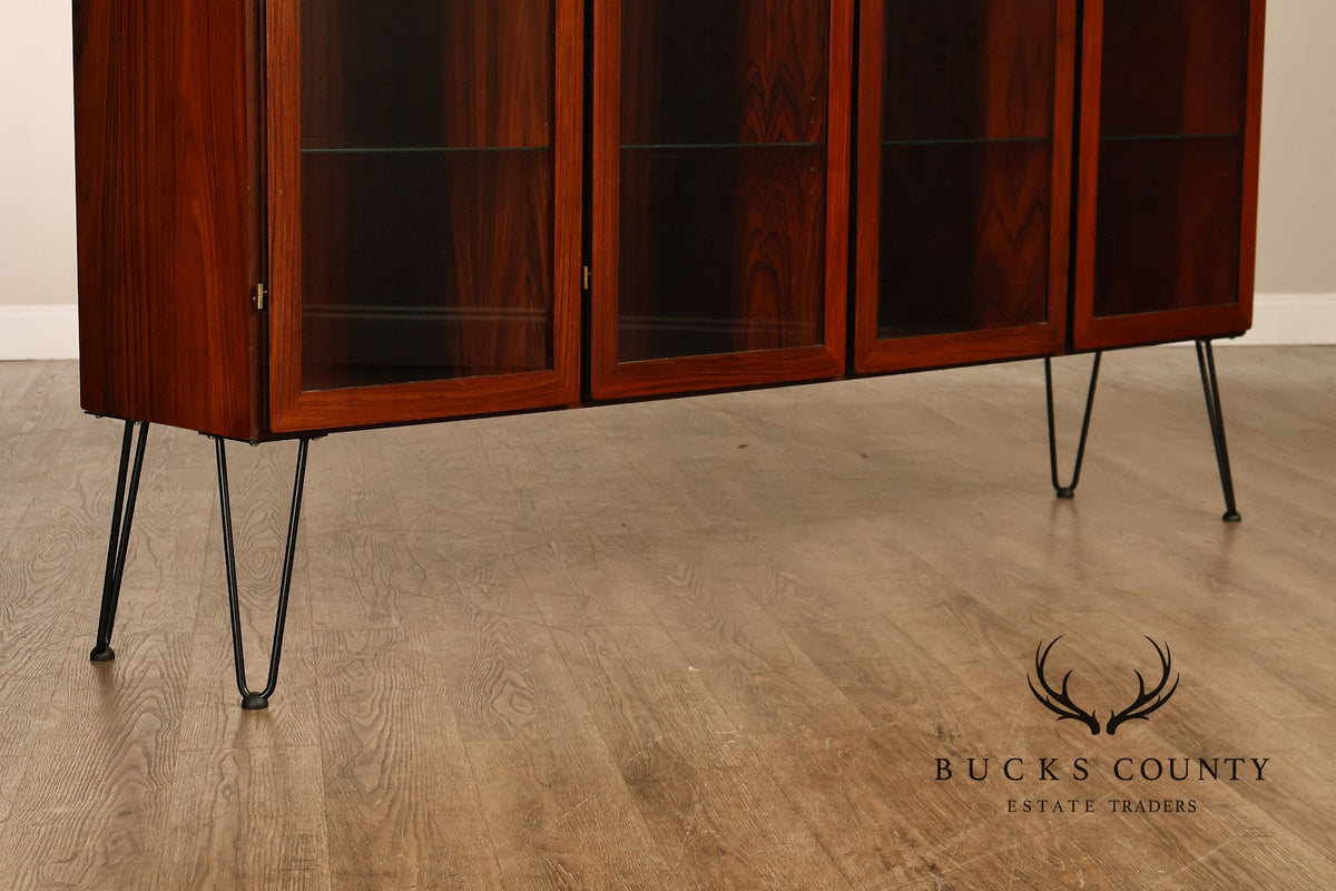 Skovby Danish Modern Four-Door Rosewood Display Bookcase