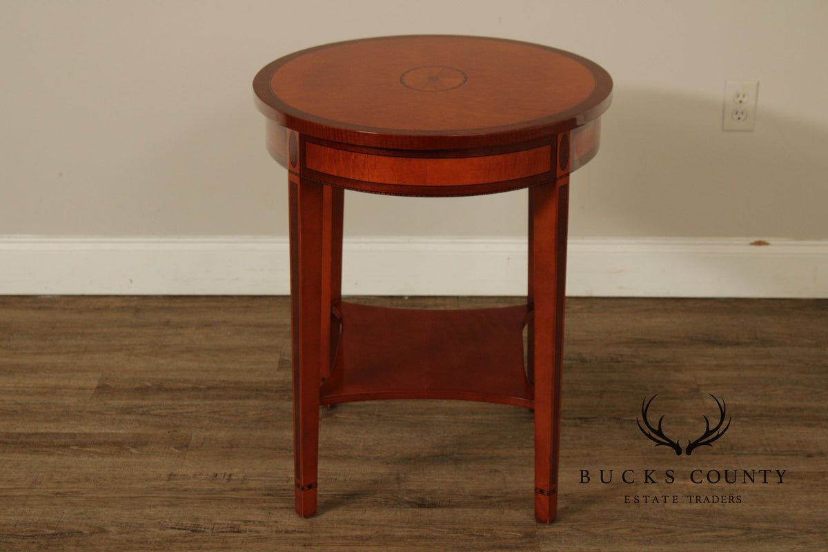 Kindel Federal Style Oval Inlaid End Table
