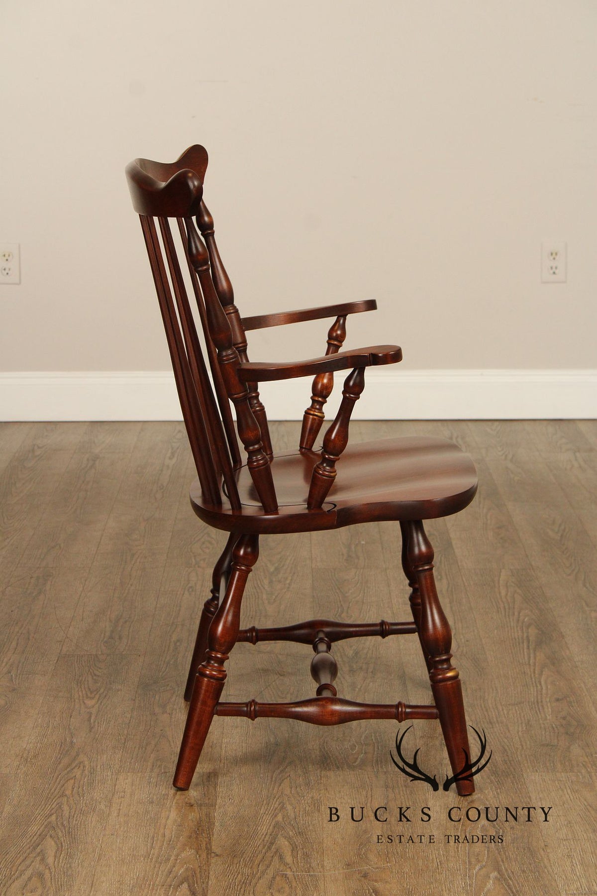 Hitchcock Stencil-Decorated Cherry Windsor Armchair