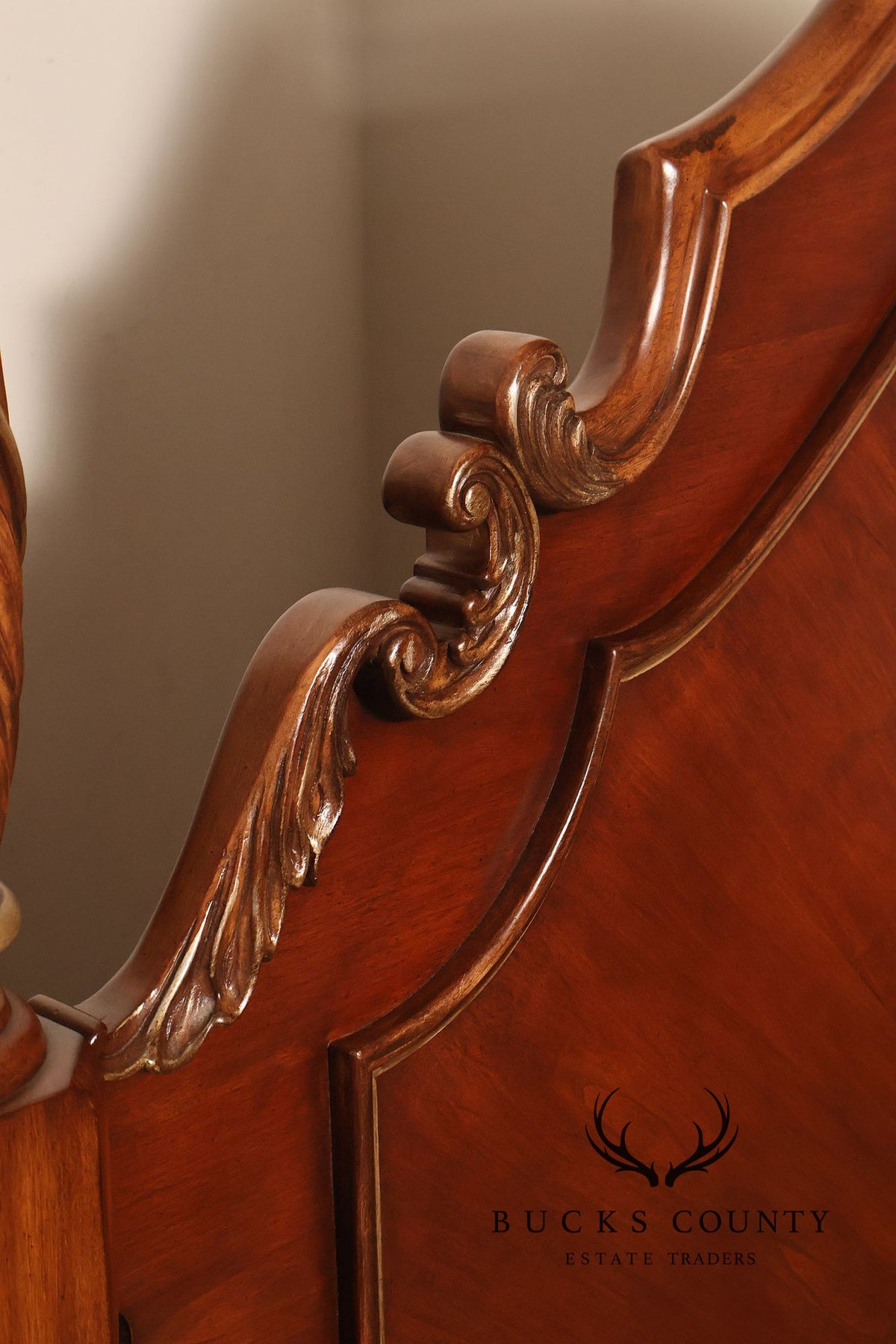 Drexel Heritage Carved King Size Four Poster Bed