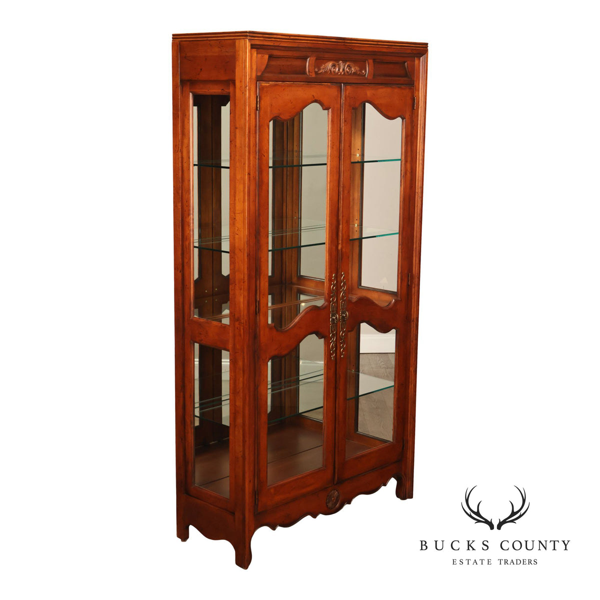 Hickory White Chateau Collection French Style Bunching Curio Cabinet