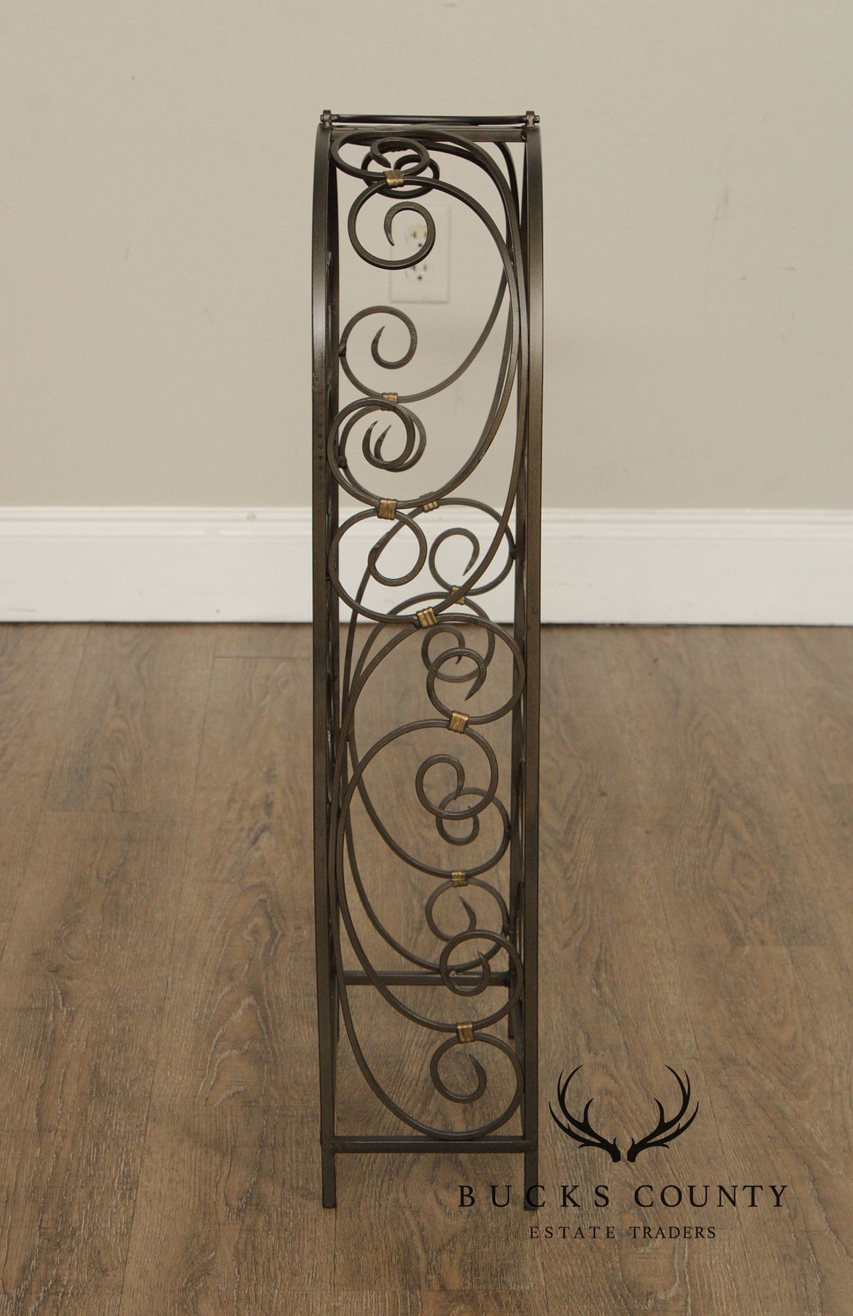 Arched 20-Bottle Iron Wine Rack