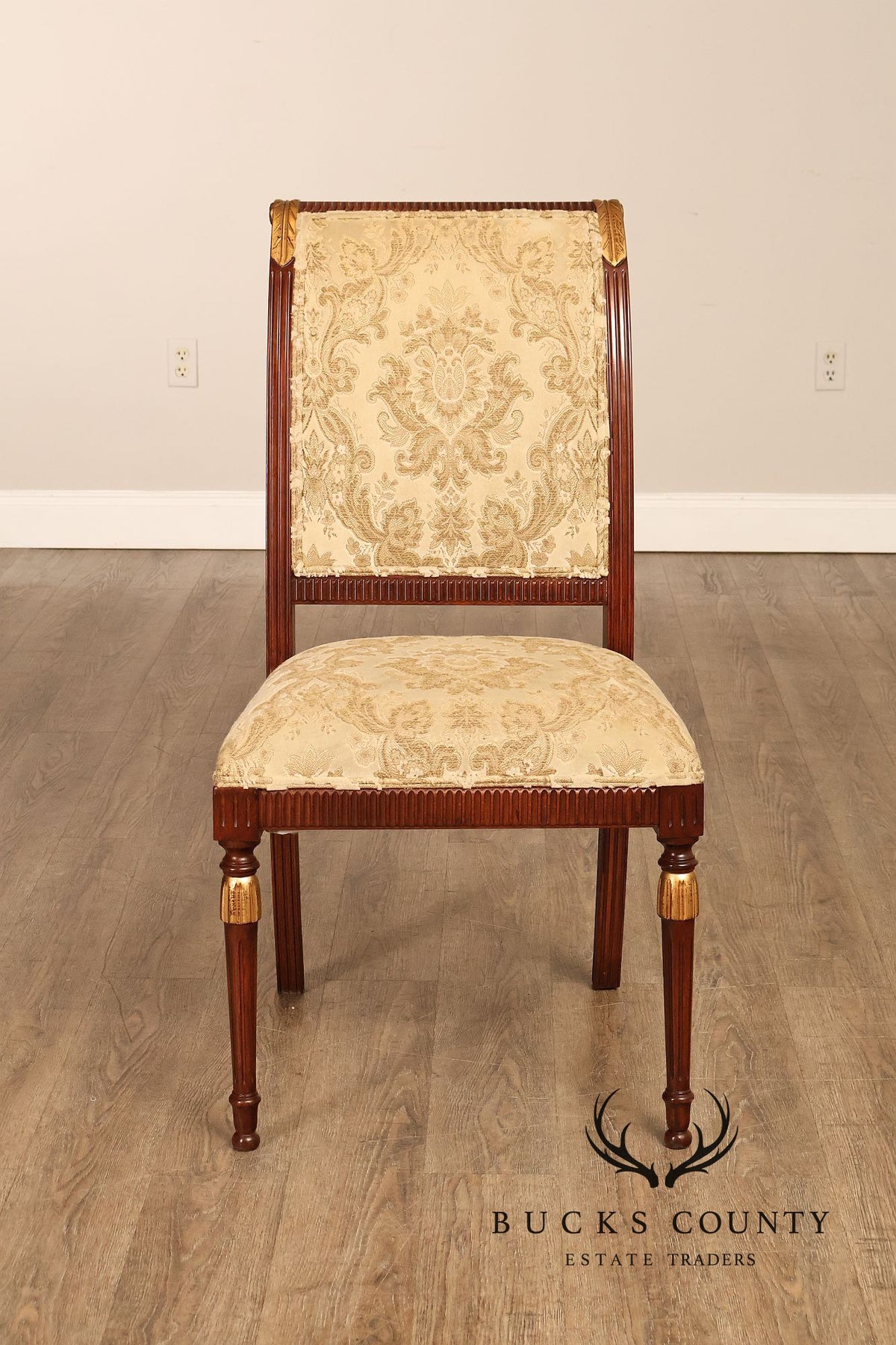 Sigla Furniture Louis XVI Style Set Of Eight Upholstered Dining Chairs