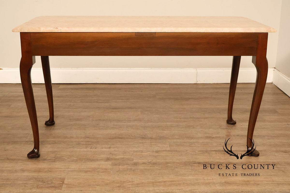 Kittinger Colonial Williamsburg Marble Top Mahogany Server