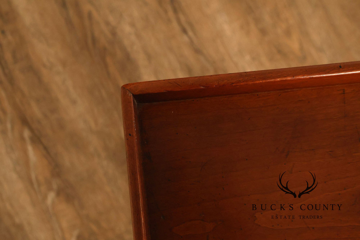 Chippendale Style Cherry Butler Tray Side Table