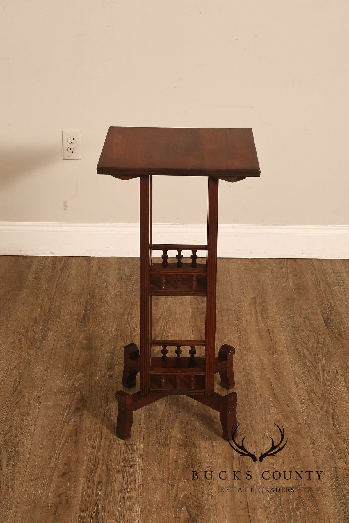 Victorian Eastlake Carved Walnut Plant Stand