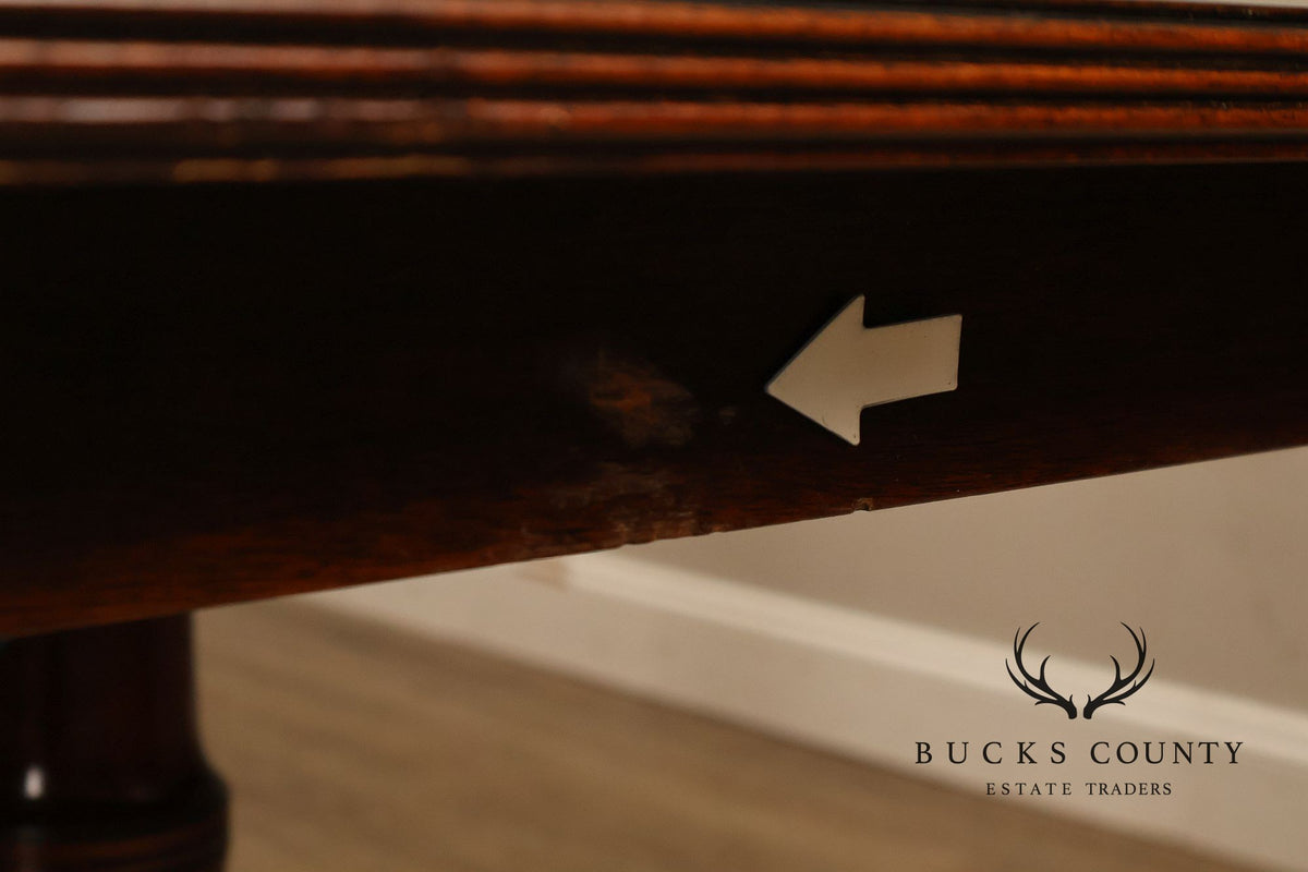 Kindel Flame Mahogany Double Pedestal Dining Table
