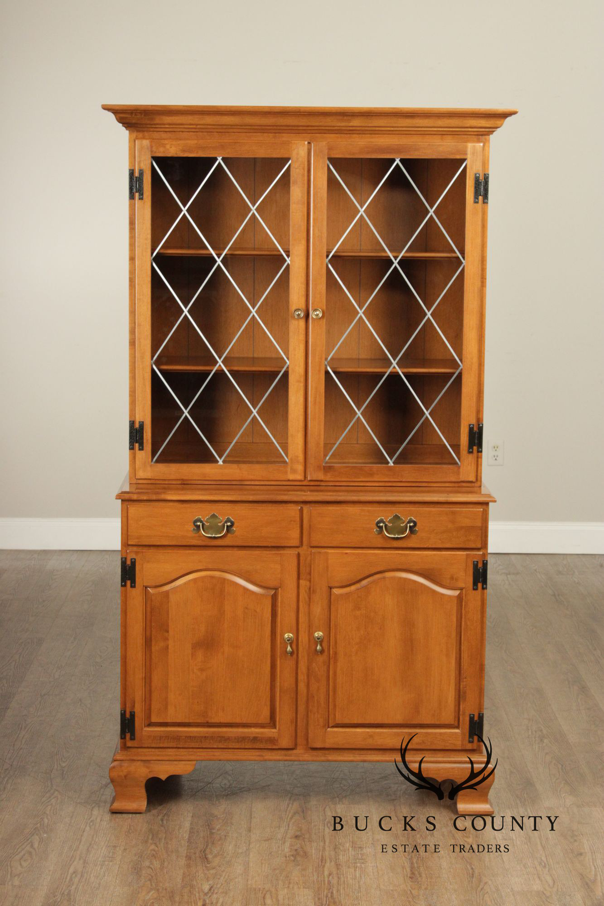 Ethan Allen Heirloom Maple China Cabinet