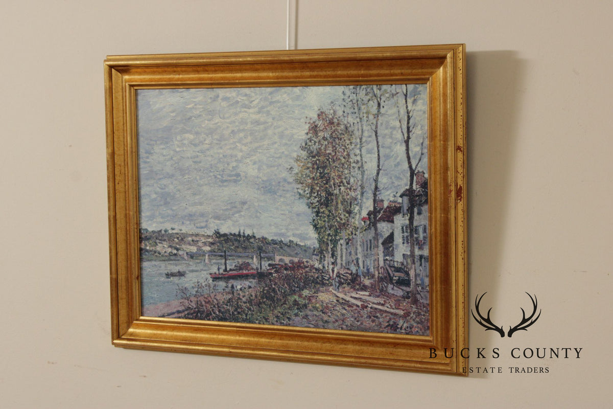 Alfred Sisley Impressionist Print, 'Overcast Day at Saint-Mammès'