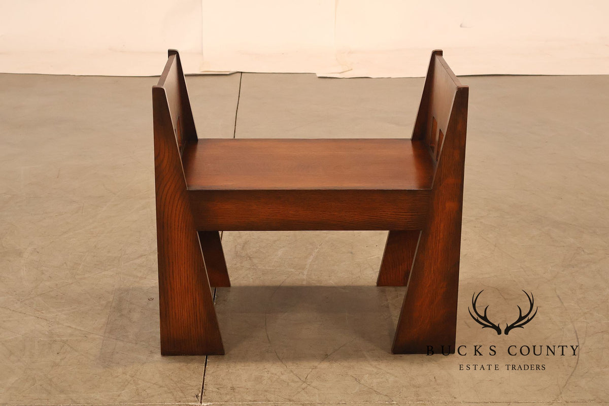 Stickley Mission Collection Oak Limbert Bench