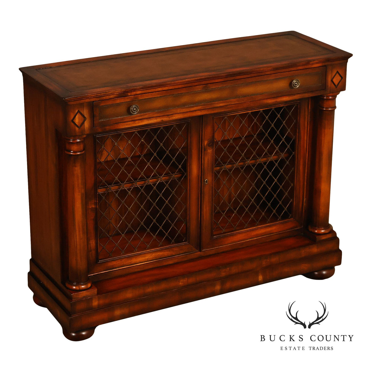 John-Richard Regency Style Leather Top Server Cabinet